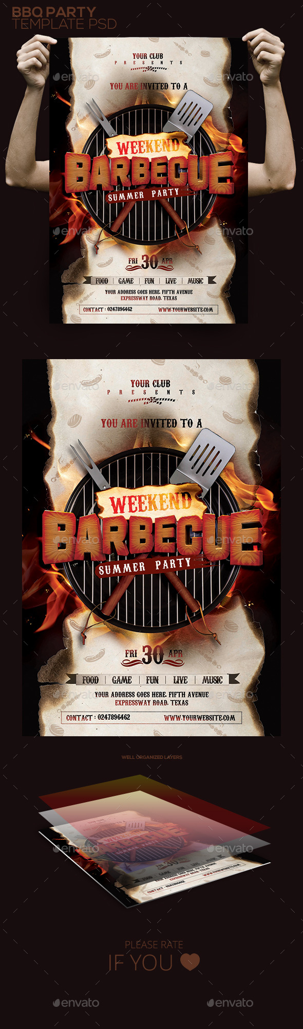 BBQ Flyer / Poster - Clubs & Parties Events