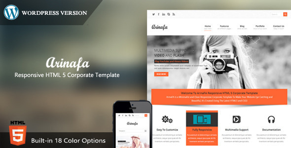 ArinaFA Corporate Wordpress - ThemeForest 8054192