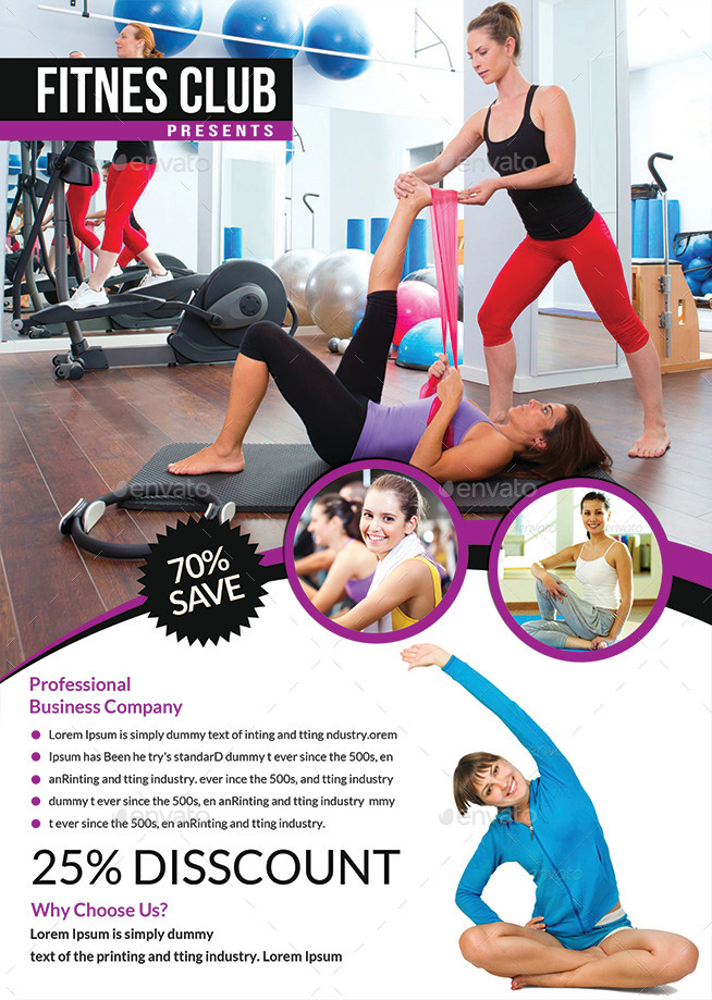 Fitness Flyer Templates, Print Templates | GraphicRiver