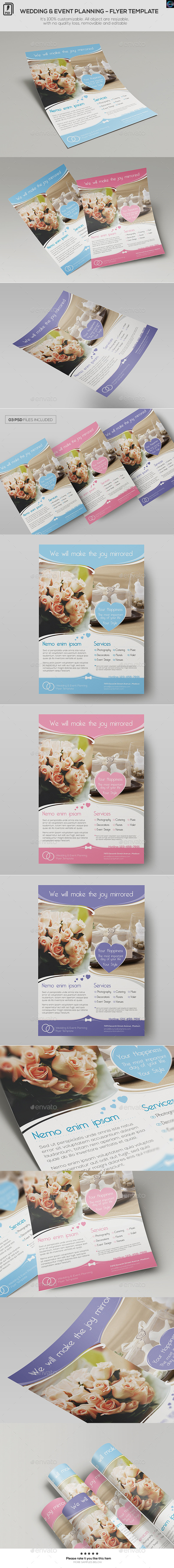 Wedding and Event Planning - Flyer Template - Corporate Flyers