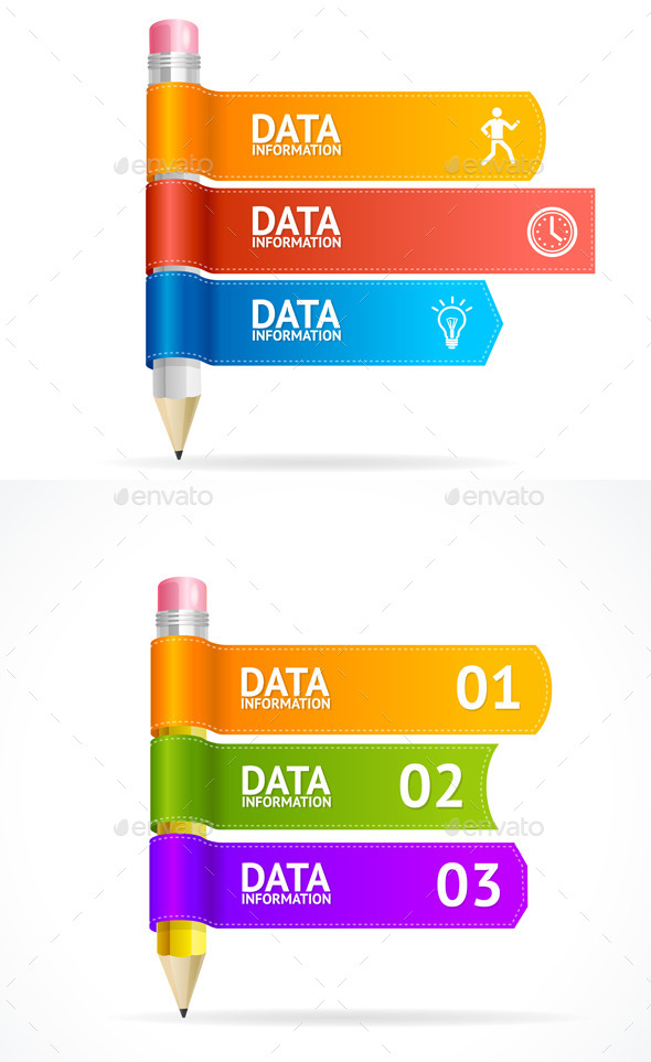 Vector Pencil for Text, Infographics - Concepts Business