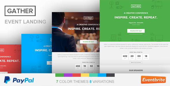 Event Landing Page Template - Gather by surjithctly