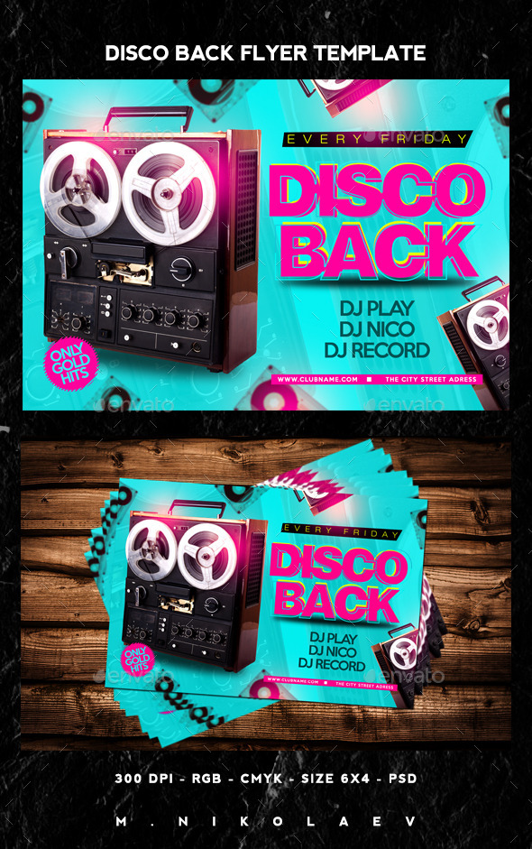 Disco Back Flyer - Clubs & Parties Events