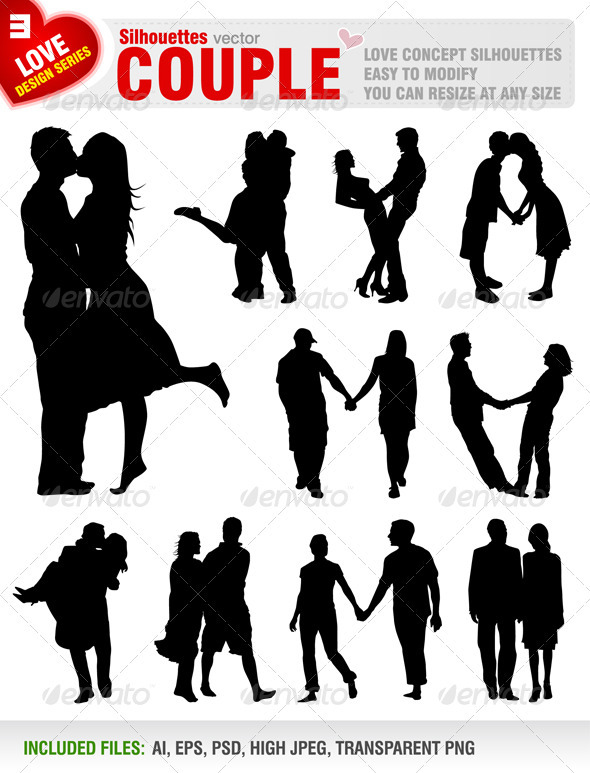 Couple Silhouettes - People Characters