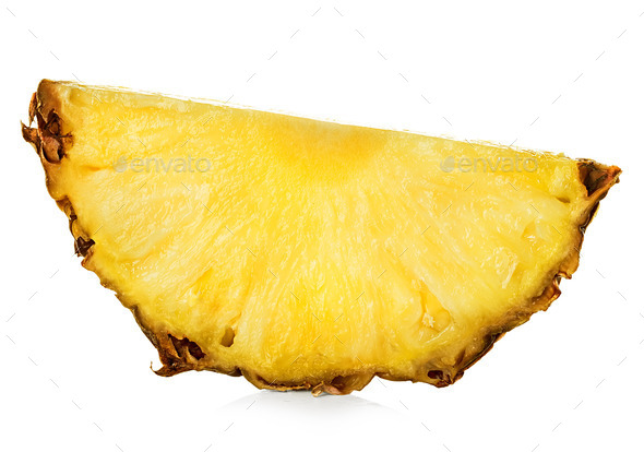 pineapple slice isolated on white background Stock Photo by YVdavyd