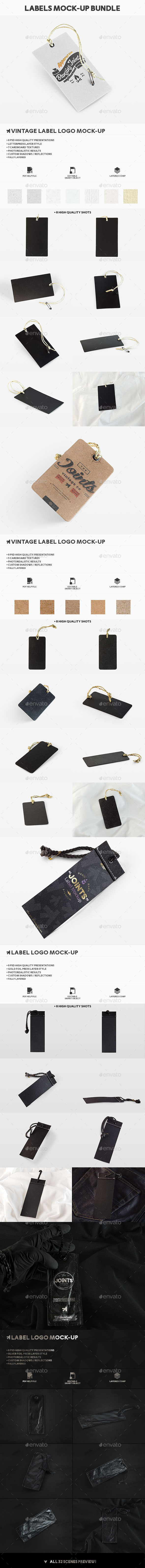 Apparel Label Tag Mockup Bundle - Logo Product Mock-Ups