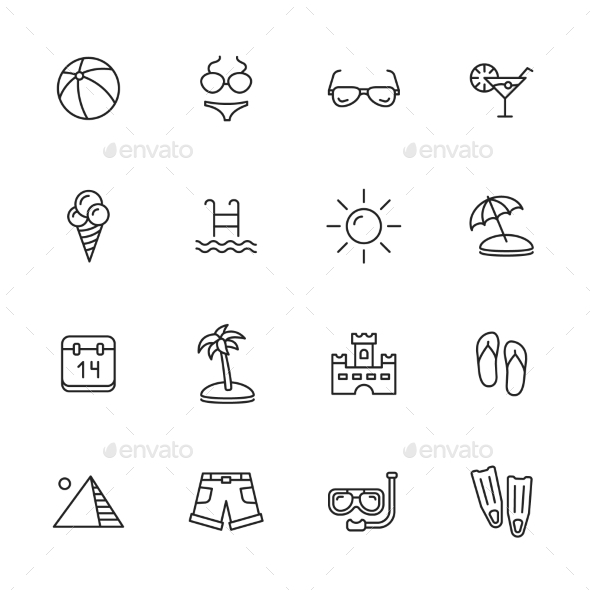 Summer Icons - Seasonal Icons