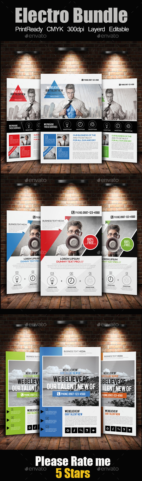 A4 Business Flyer Template Bundle - Corporate Flyers