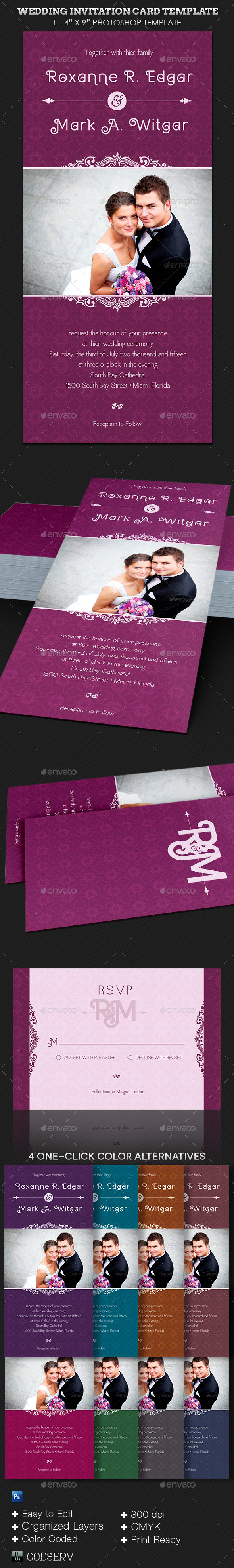 Wedding Invitation Card Template