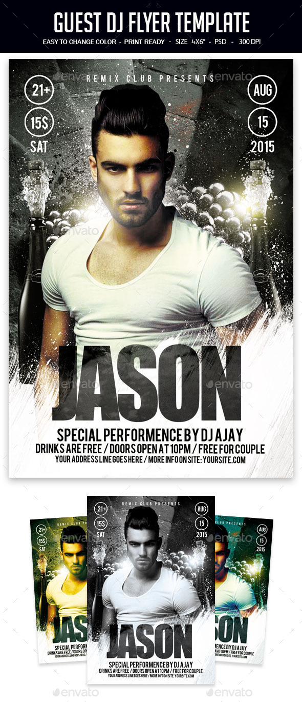 Guest Dj Flyer Template - Clubs & Parties Events