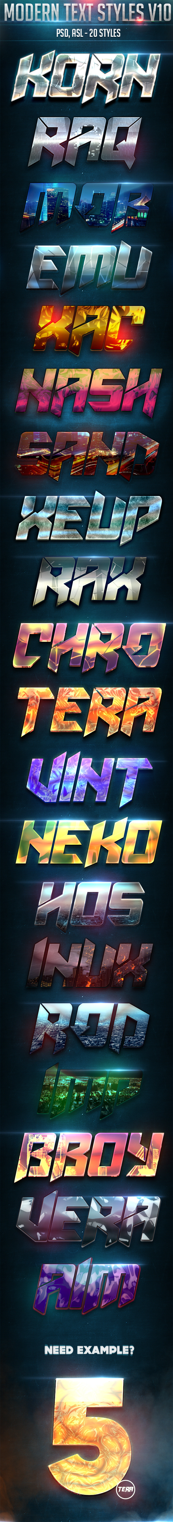 Modern Text Styles V10 - Text Effects Styles