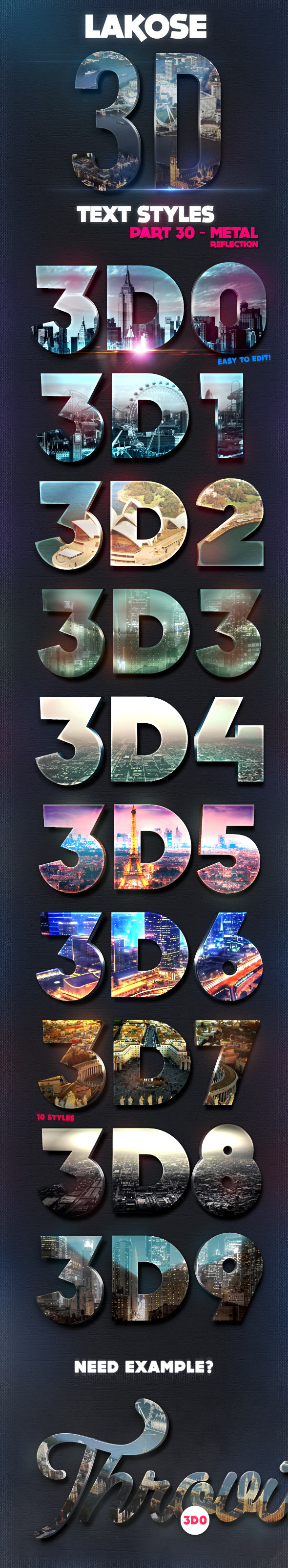 Lakose 3D Text Styles Part 30 - Text Effects Styles