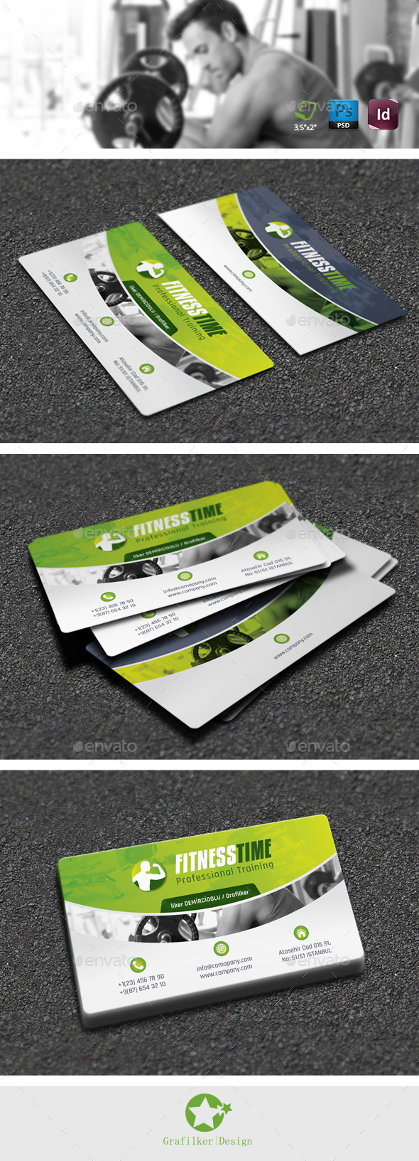 Fitness Salon Business Card Templates - Creative Business Cards