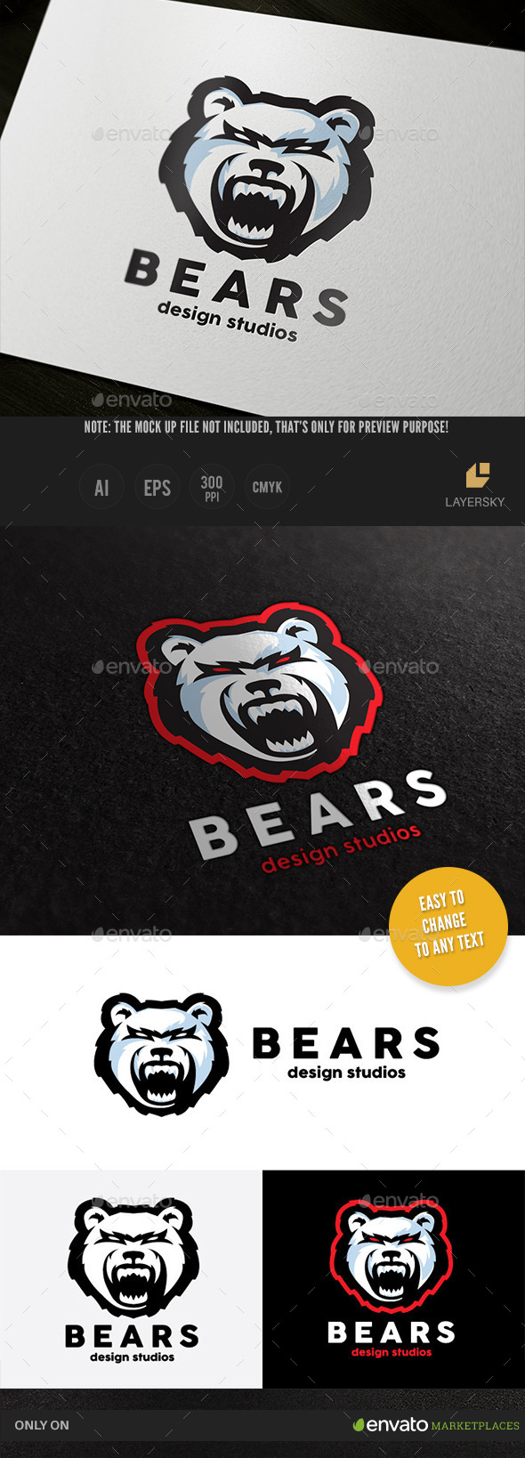 Bear Logo - Animals Logo Templates