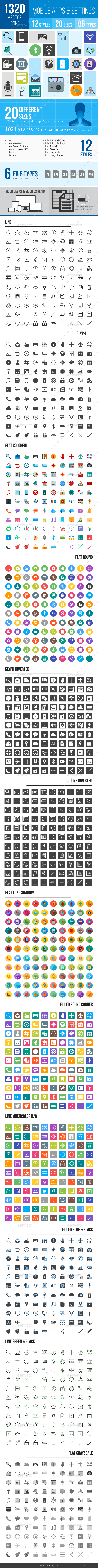 1320 Apps/Settings Mobile Icons - Icons