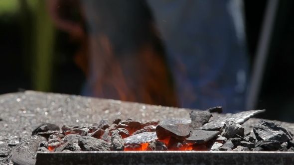 Forge With Hot Faring Coal Forge With Hot Faring Coal