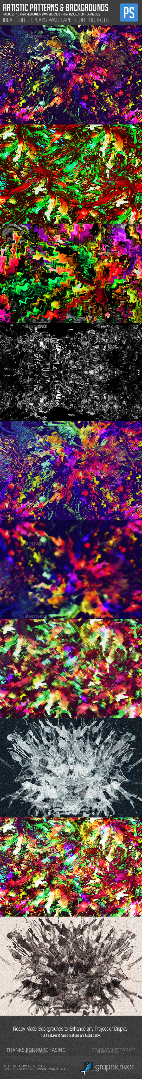 Artistic Patterns & Backgrounds - Abstract Backgrounds