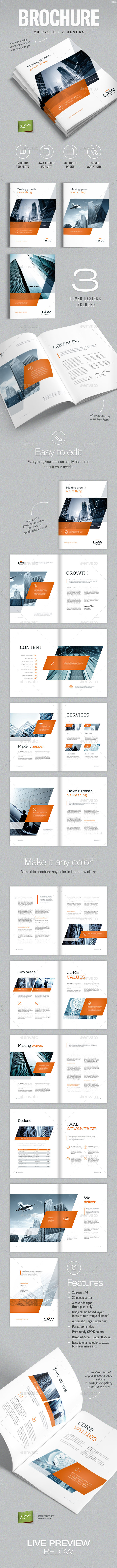 Brochure Template For Indesign And Letter By Simon Cpx Graphicriver