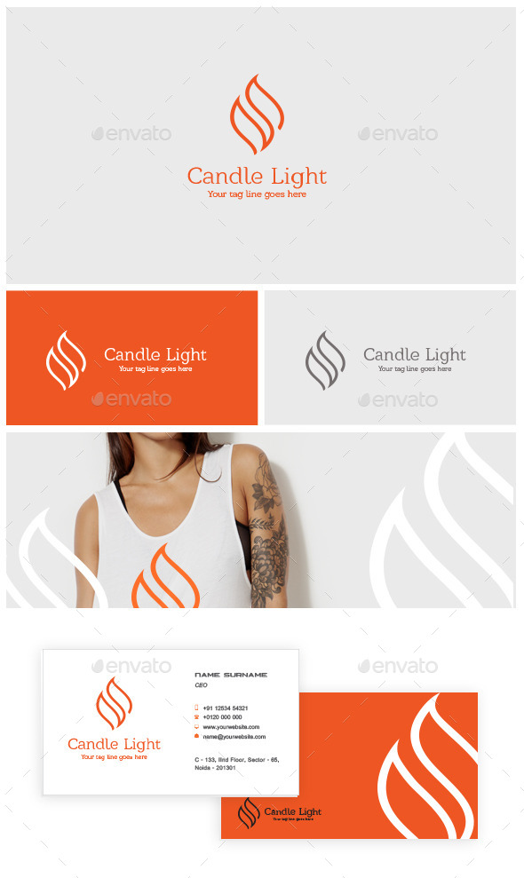 Candle Light Logo - Crests Logo Templates