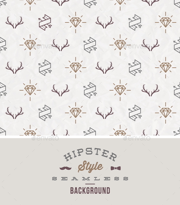 Hipster Style Seamless Background - Backgrounds Decorative