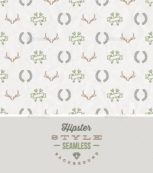 Hipster Style Seamless Background - Backgrounds Decorative