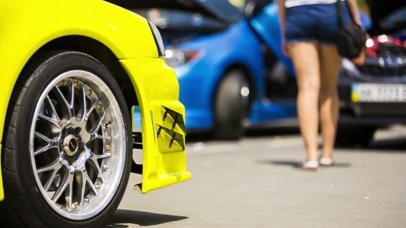 Yellow Car At Exhibition