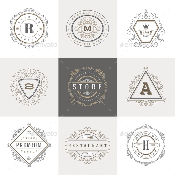 Monogram Mogo Template - Decorative Vectors