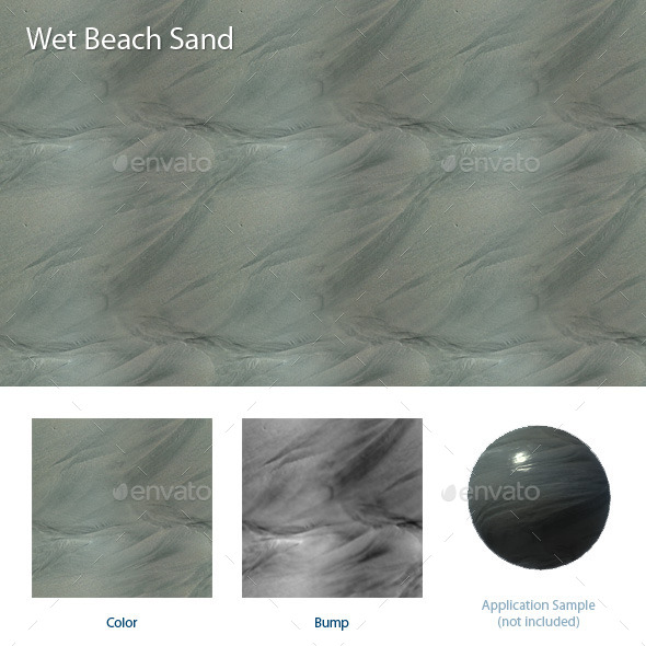 Wet Beach Sand - 3Docean 12152678