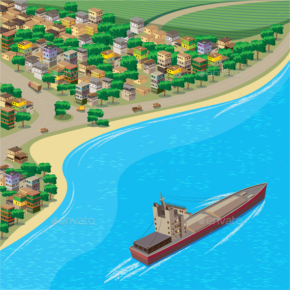 Coastline - Buildings Objects