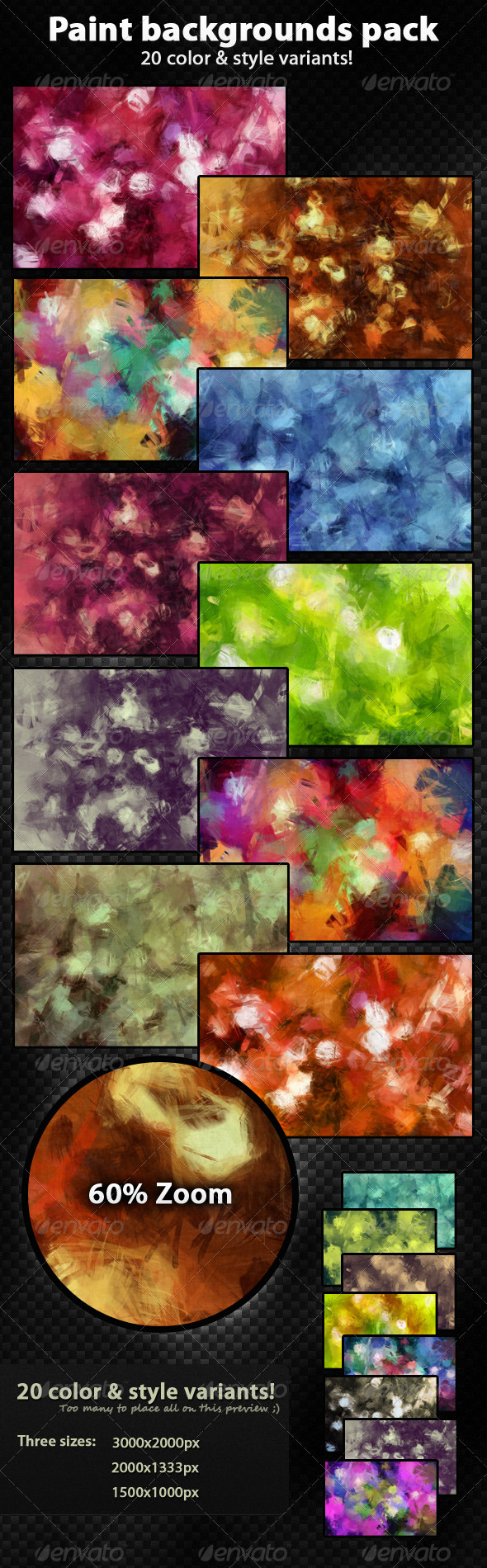 Paint Background Pack - 20 Variants - Backgrounds Graphics