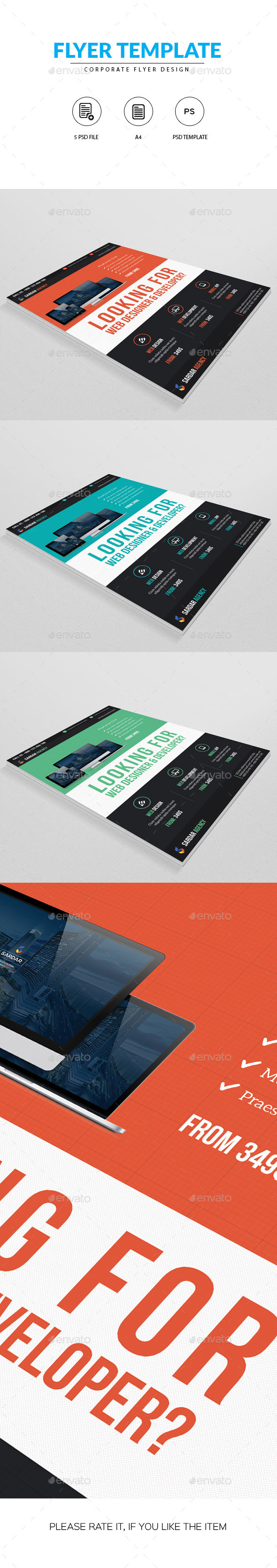 Flyer for Web Designer - Corporate Flyers