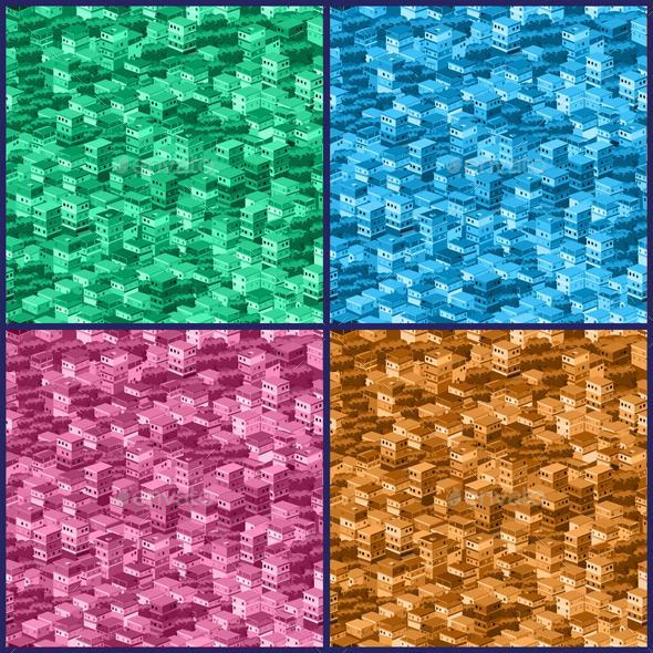 Stylized Town Patterns - Patterns Decorative