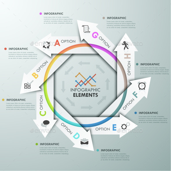 Modern Infographics Cycle Template - Infographics