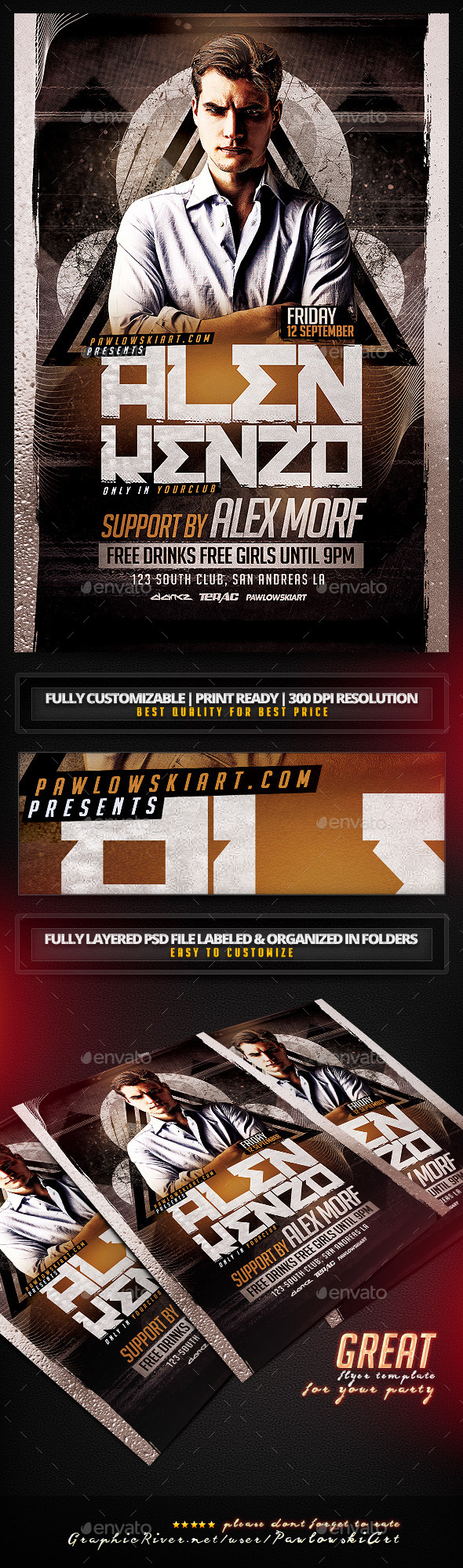 DJ Flyer PSD Template - Clubs & Parties Events