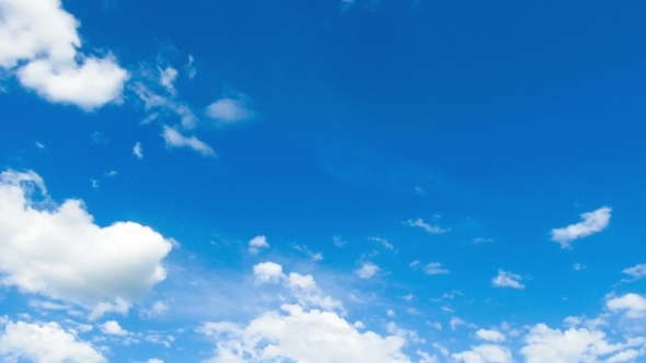 Clouds Moving In The Blue Sky., Stock Footage | VideoHive