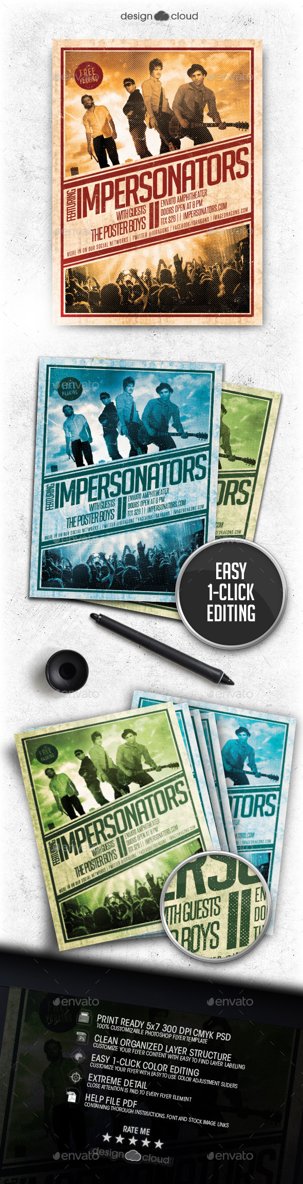 Band Gig and Concert Event Flyer Template Vol. 2 - Concerts Events