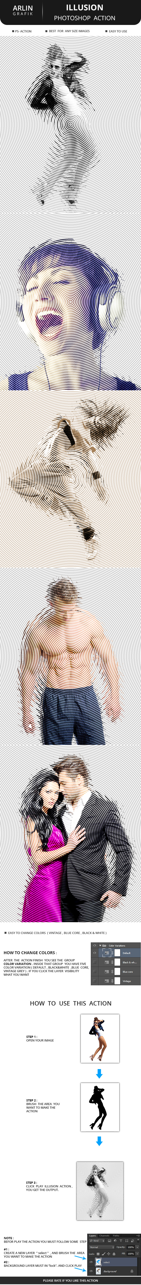 Illusion Photoshop Action - Photo Effects Actions