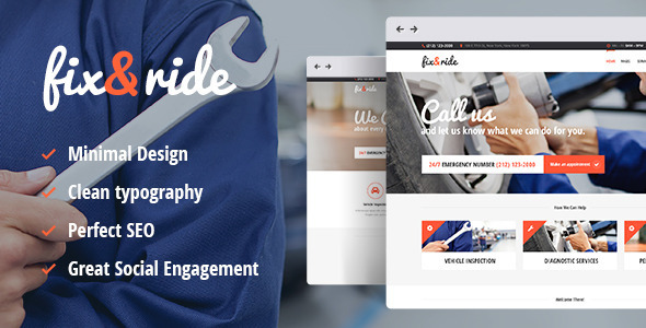 Fix and Ride | Automechanic and Car Repair Theme - Business Corporate