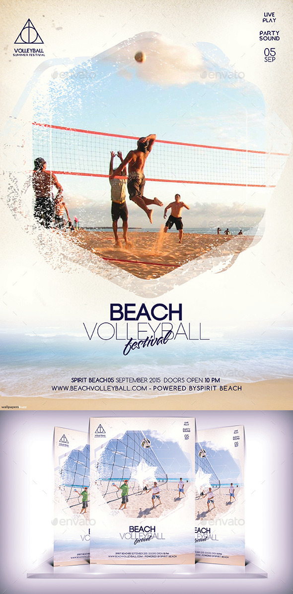 Beach Volleyball Festival Flyer - Flyers Print Templates