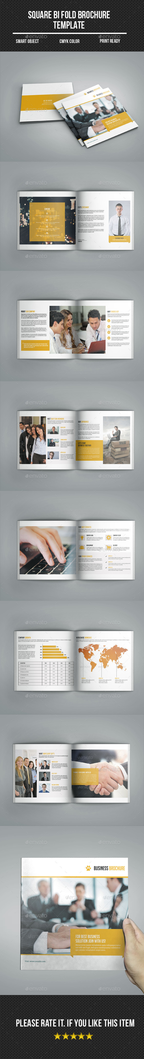 Square Bi- fold Business Brochure - Corporate Brochures