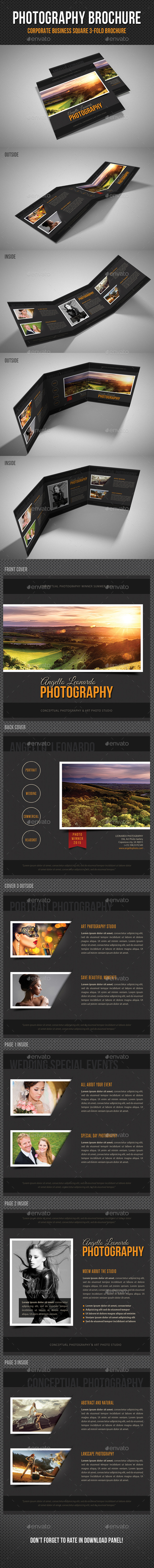 Photography Studio Square 3-Fold Brochure V05 - Portfolio Brochures