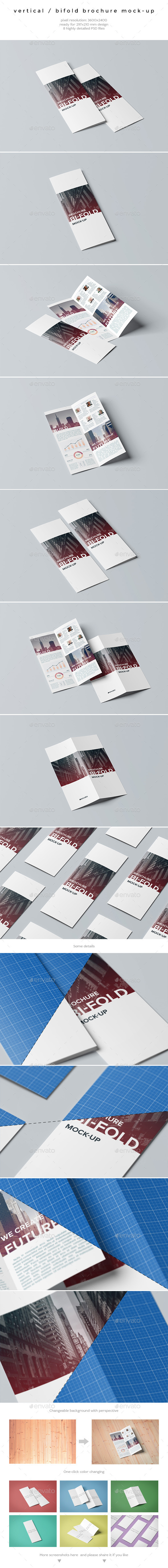 Vertical / Bifold Brochure Mock-Up - Brochures Print