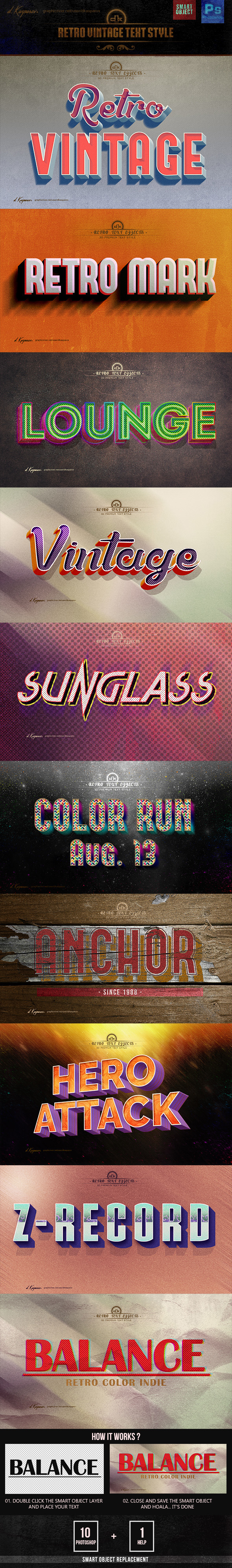 Retro Vintage Text Style Effects - Text Effects Styles