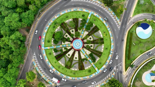 Letters Roundabout at  downtown Manaus Brazil. Manaus Amazonas. alt