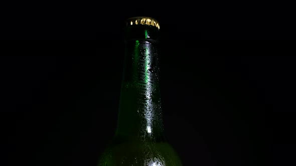A Cold Bottle of Beer in the Dark
