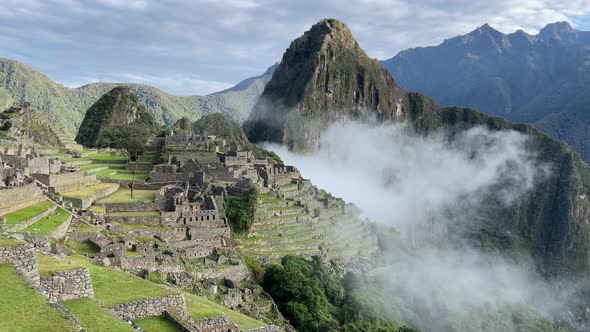 Machu Picchu Ancient Inca Town Located in Mountains World Historical Heritage One of Seven Wonders