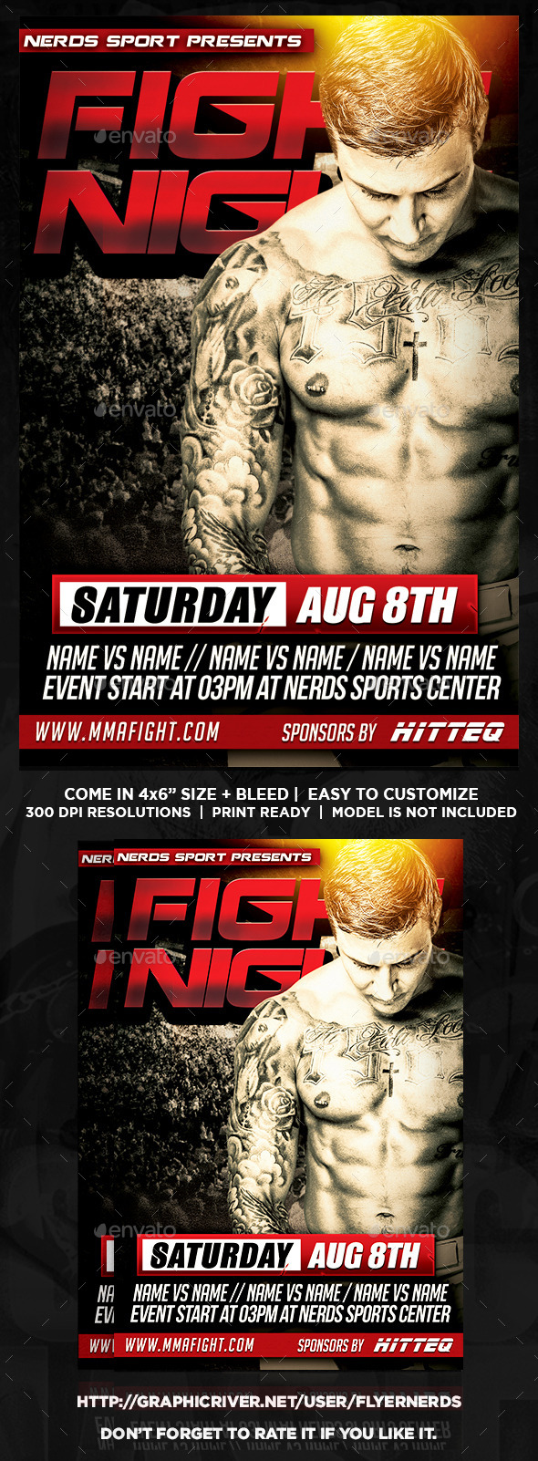 MMA Fight Night Sports Flyer - Sports Events