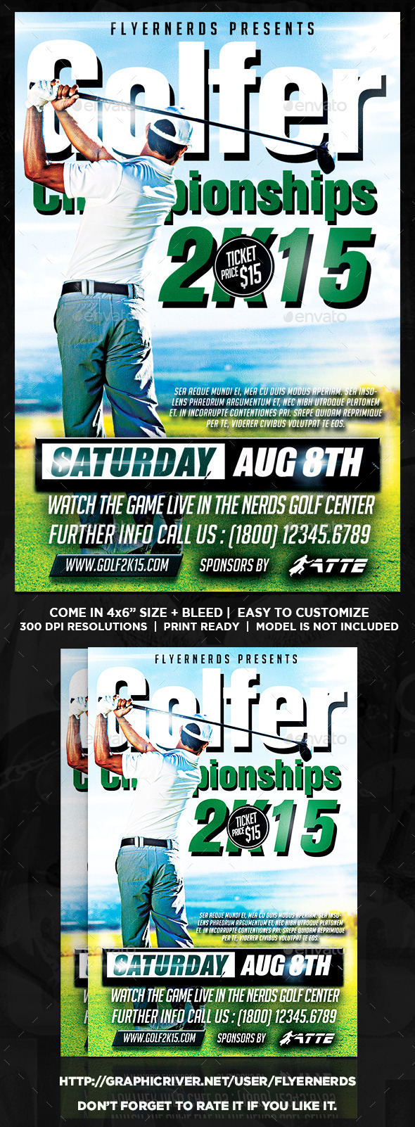 Golfer Championships Sports Flyer - Sports Events