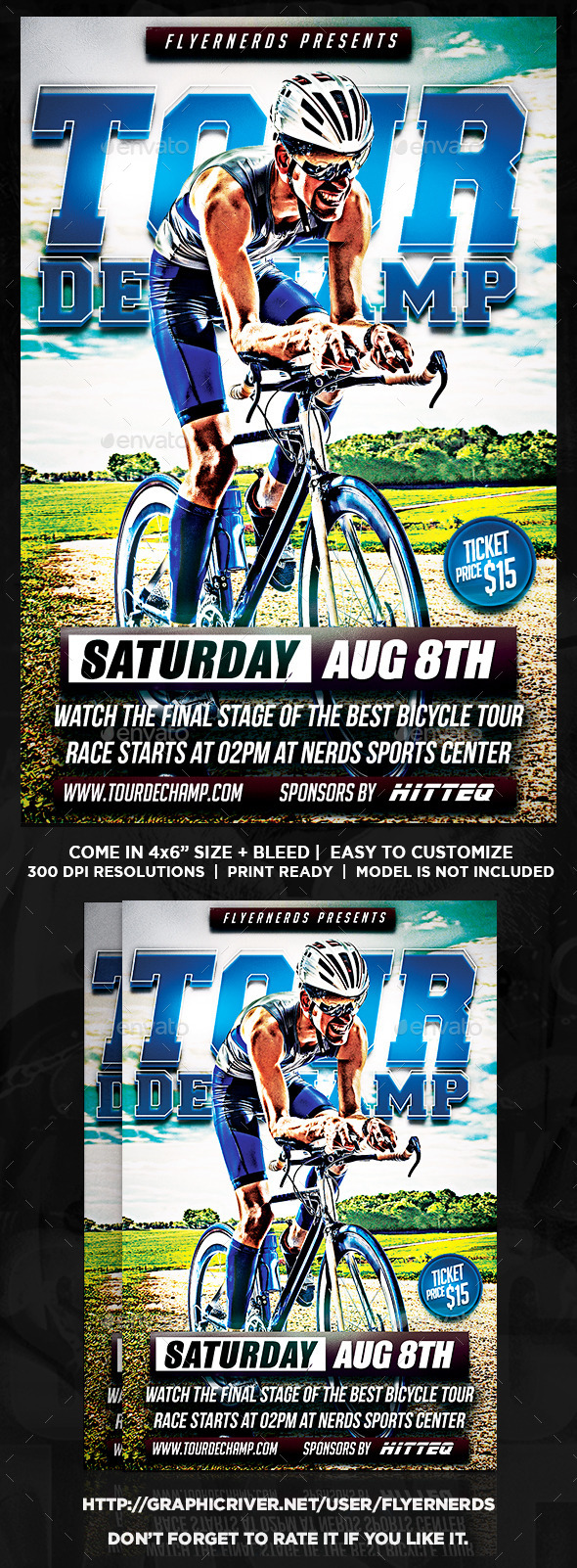Tour De Champ Bicyle Championships Sports Flyer - Sports Events
