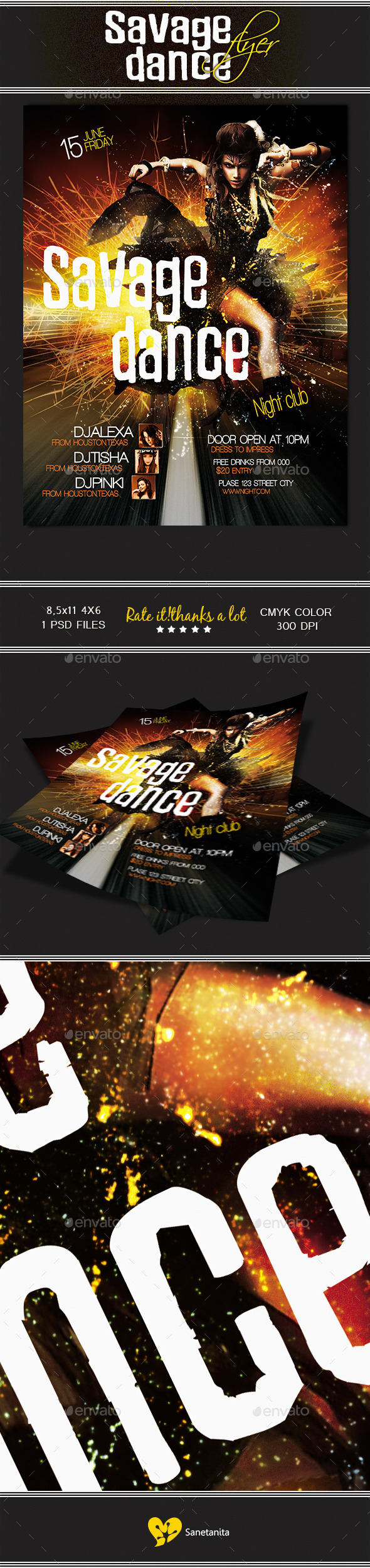 Savage Dance Party Flyer - Clubs & Parties Events